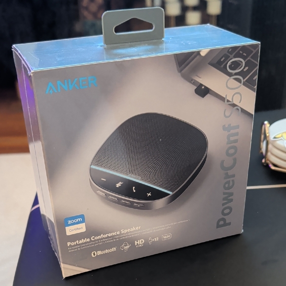 Anker PowerConf S500 Bluetooth Speaker in Black - Picture 1 of 3